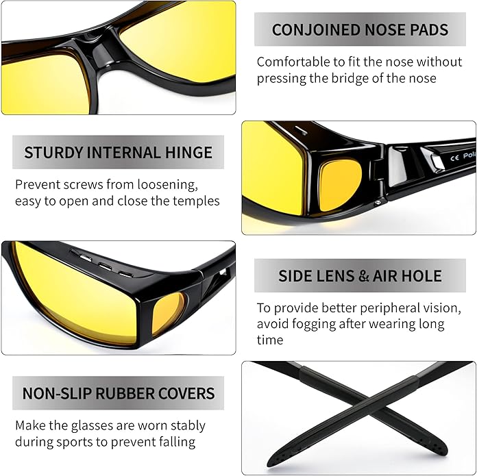 Night Driving Glasses | Anti-Glare, Lightweight, Perfect for Low Light Conditions