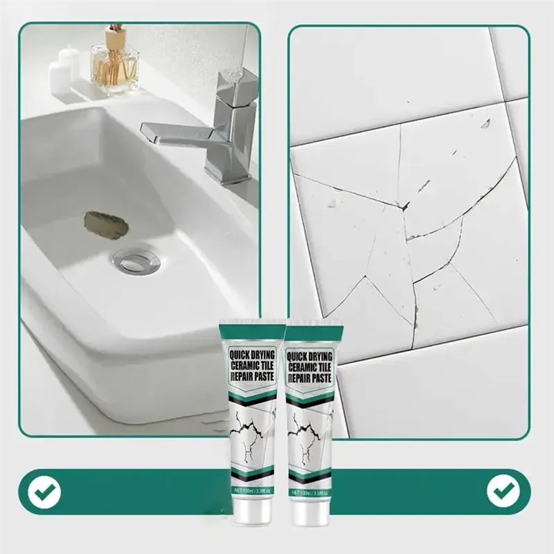 Quick-Drying Tile Repair Paste for Cracks, Chips, and Grout