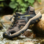 Men's High-Quality Leather Fisher Sandals – Comfortable and Long-Lasting