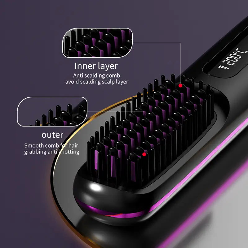 Portable Hair Styling Brush | Achieve Smooth and Healthy Hair Anytime, Anywhere