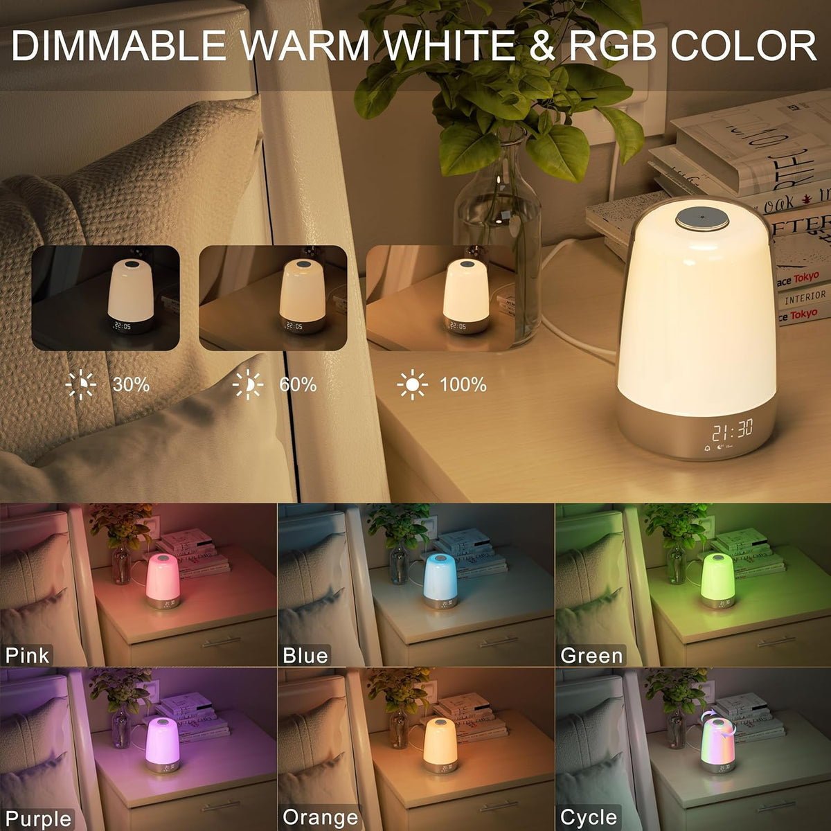 Sunrise & Sunset Wake-Up Light | USB-C Rechargeable
