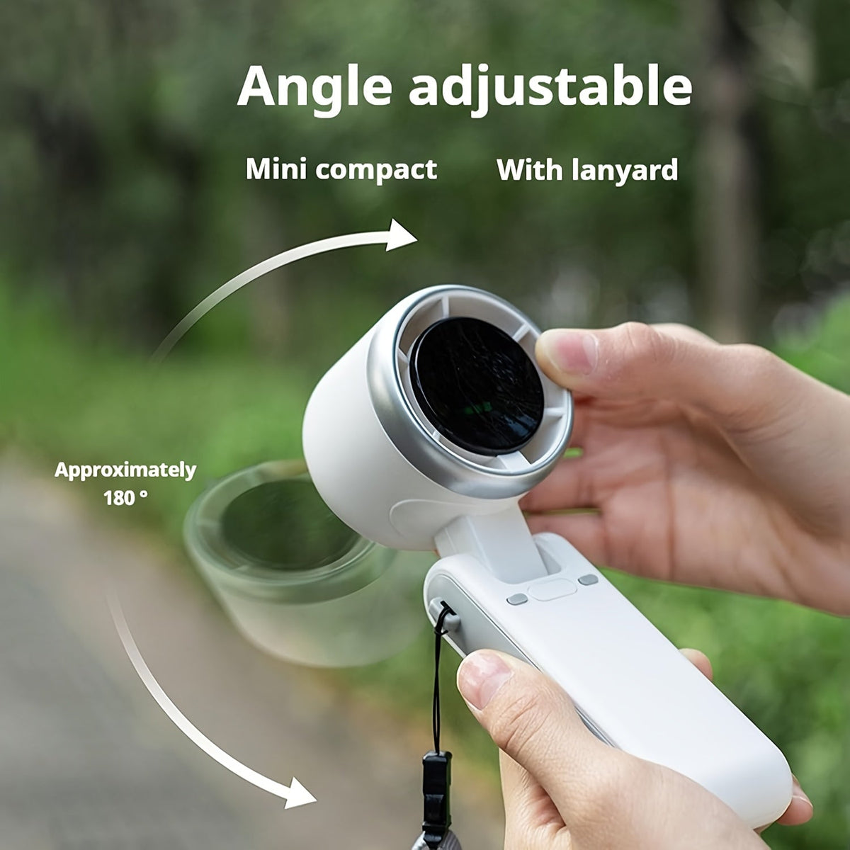 Portable Turbo Handheld Fan – 3-in-1 USB Rechargeable with 5 Speed Settings
