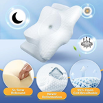 Anti-Snore Pillow | Ergonomic Neck and Head Support | White