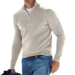 Elegant and Refined Men's Pullover with Zipper