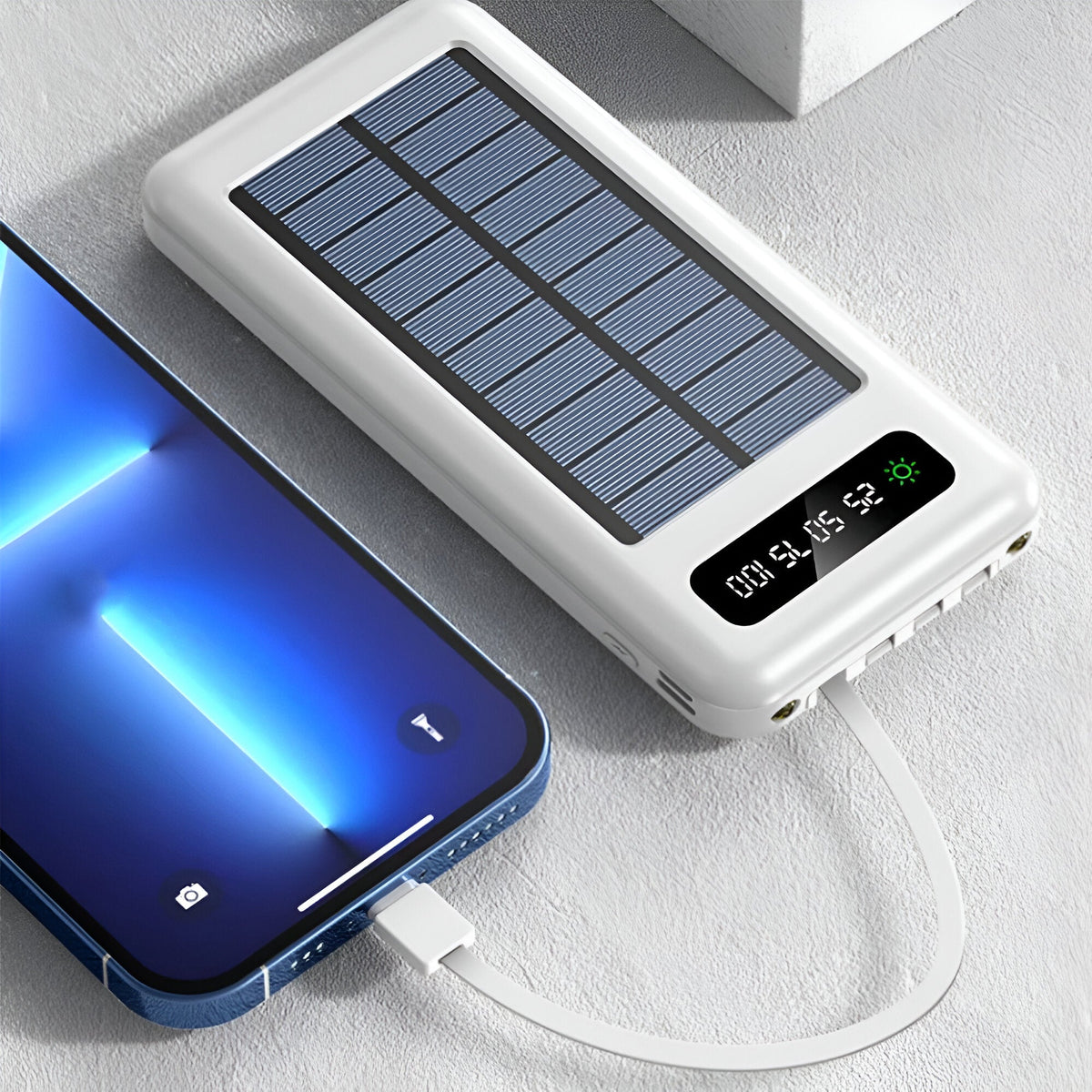High-Capacity 20,000mAh Solar Power Bank – Quick Dual Charging