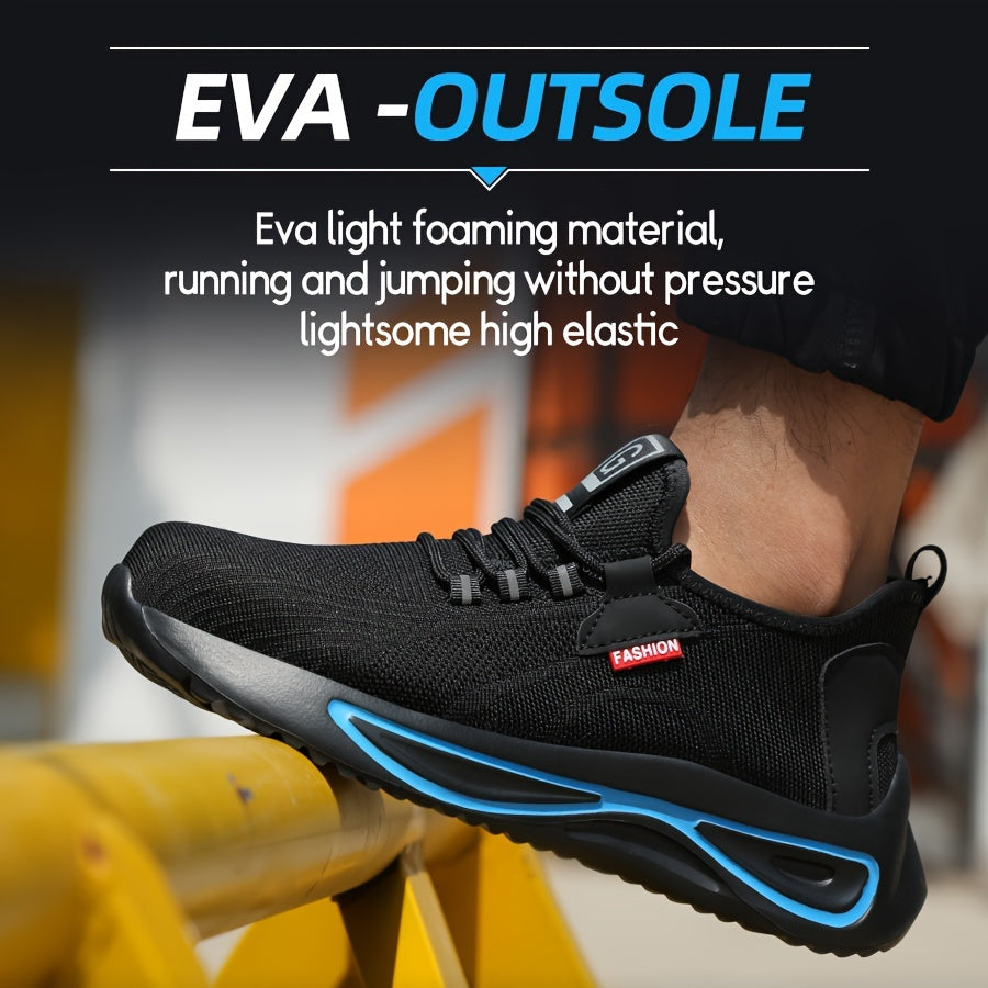 Men's Lightweight Breathable Safety Shoes with Steel Toe Protection