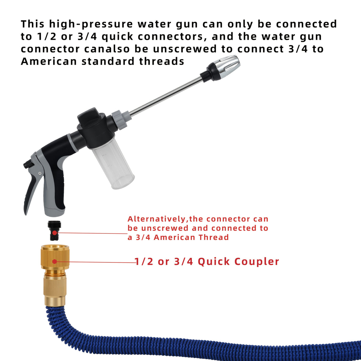 High-Pressure Garden and Car Wash Spray Gun