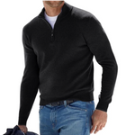 Elegant and Refined Men's Pullover with Zipper
