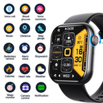 Waterproof Smartwatch with Blood Sugar, Blood Pressure, Blood Oxygen, and Sleep Monitoring Features