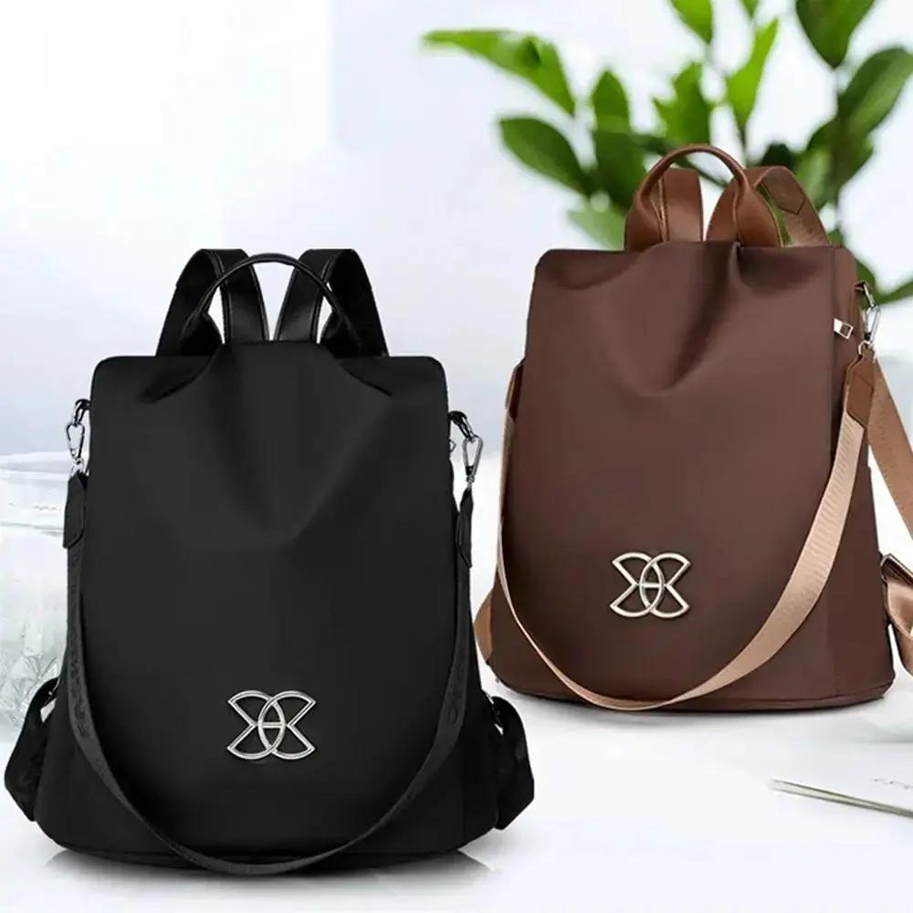 Water-Resistant Anti-Theft Backpack – 3 Carry Options, Brown and Black