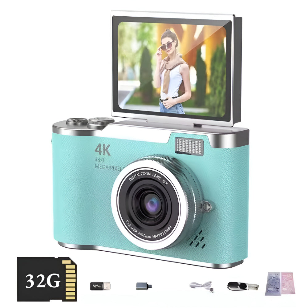 Compact Digital Camera with Swiveling Screen and Digital Zoom