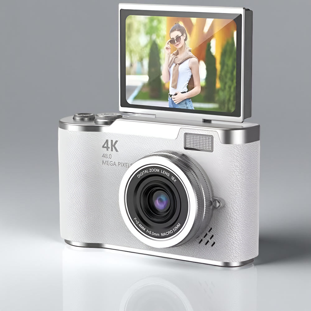 Compact Digital Camera with Swiveling Screen and Digital Zoom