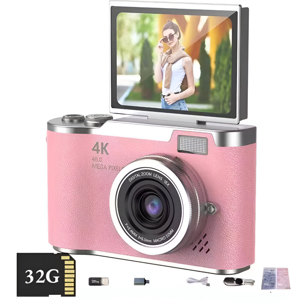 Compact Digital Camera with Swiveling Screen and Digital Zoom