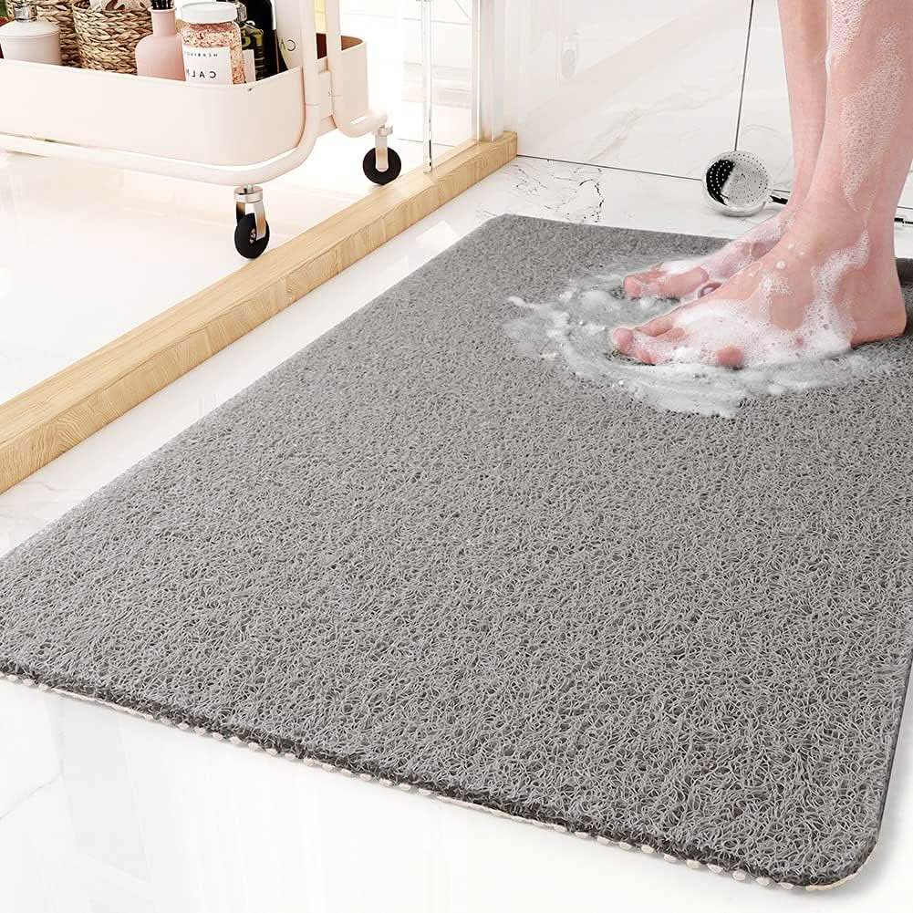 Non-Slip Shower Mat with Drainage System
