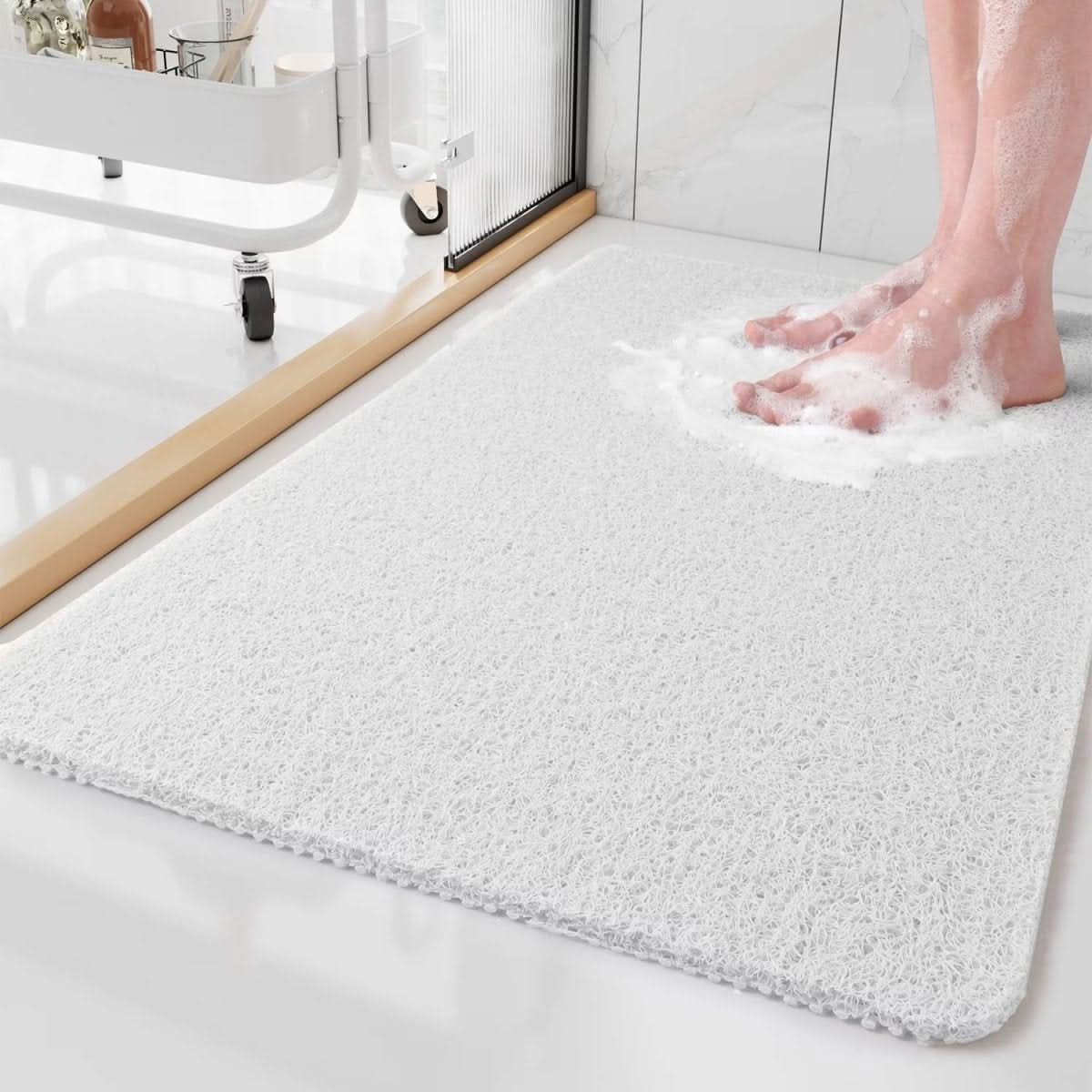 Non-Slip Shower Mat with Drainage System