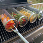 360° Rotatable BBQ Grill Basket | Even Heat Distribution | Stainless Steel Design