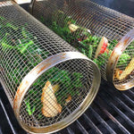 360° Rotatable BBQ Grill Basket | Even Heat Distribution | Stainless Steel Design