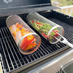 360° Rotatable BBQ Grill Basket | Even Heat Distribution | Stainless Steel Design