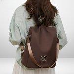 Water-Resistant Anti-Theft Backpack – 3 Carry Options, Brown and Black
