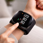 Wrist Blood Pressure Monitor | Touchscreen with Voice Function | Rechargeable