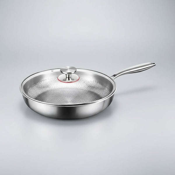 Titanium Hammered Non-Stick Frying Pan for Induction Cooktops and Modern Kitchens