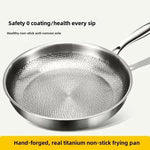 Titanium Hammered Non-Stick Frying Pan for Induction Cooktops and Modern Kitchens