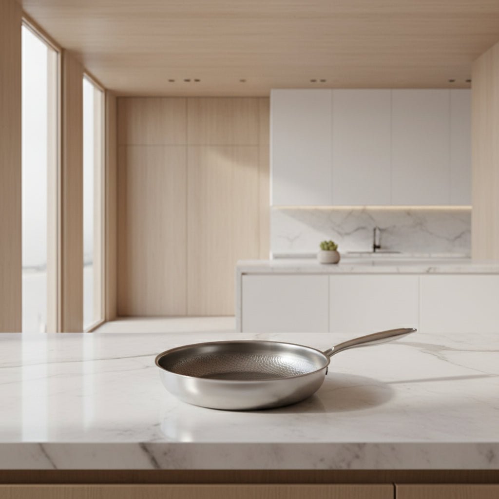Titanium Hammered Non-Stick Frying Pan for Induction Cooktops and Modern Kitchens