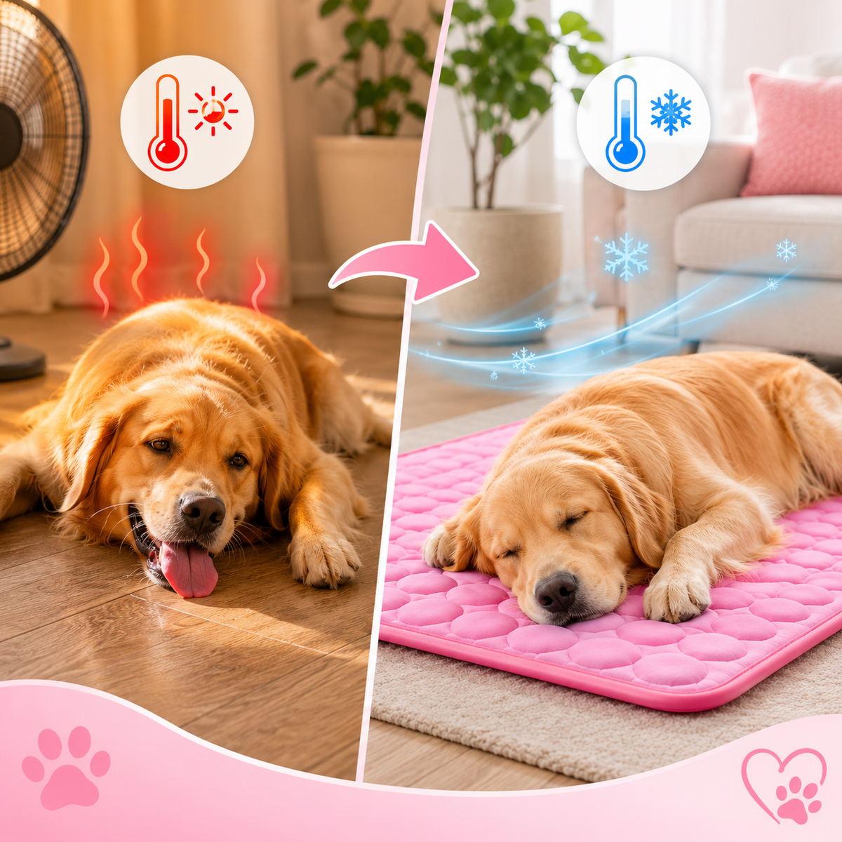 Extra Large Cooling Pet Bed for Dogs and Cats