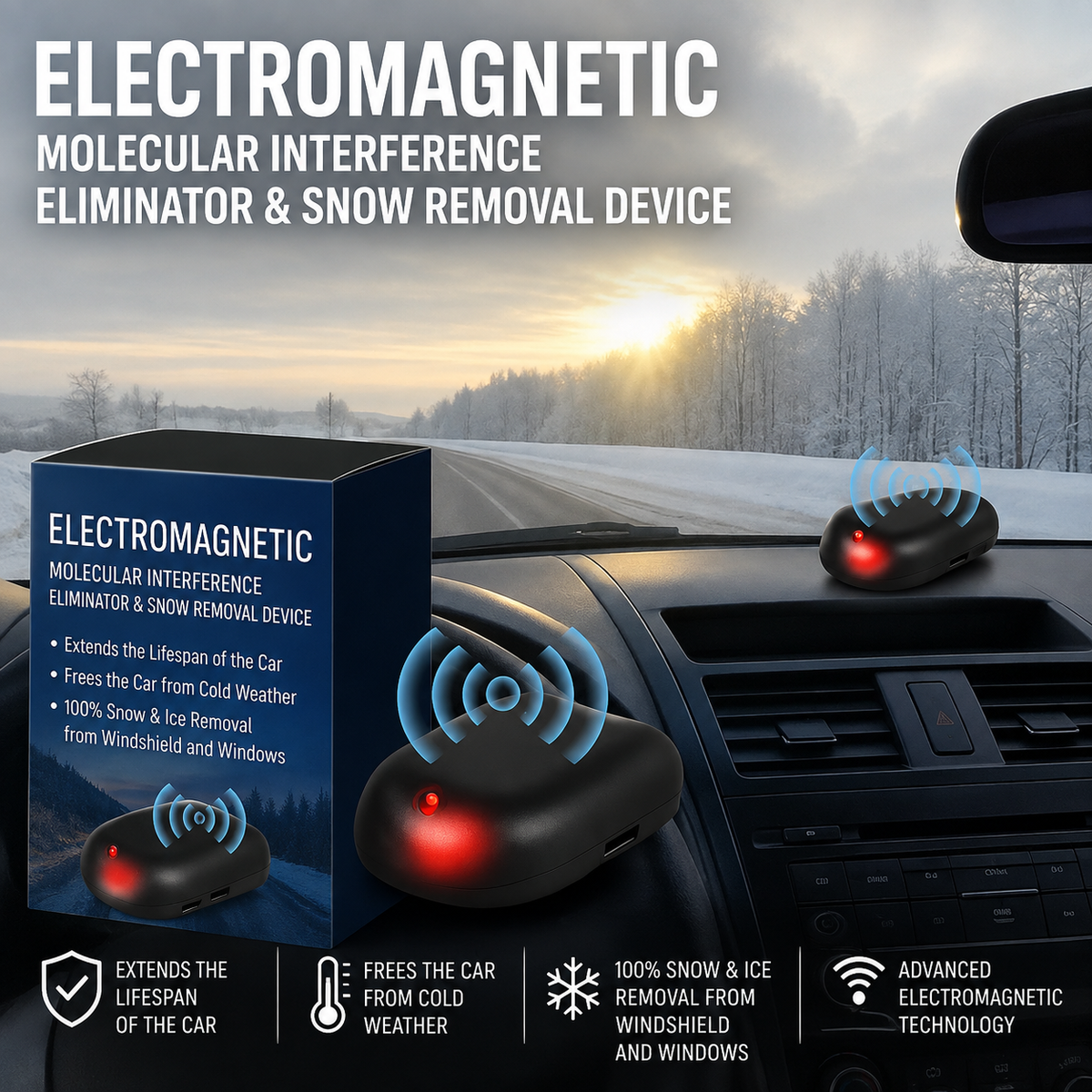 Instant Car Window De-Icer | Scratch-Free Formula | Quick Frost Removal