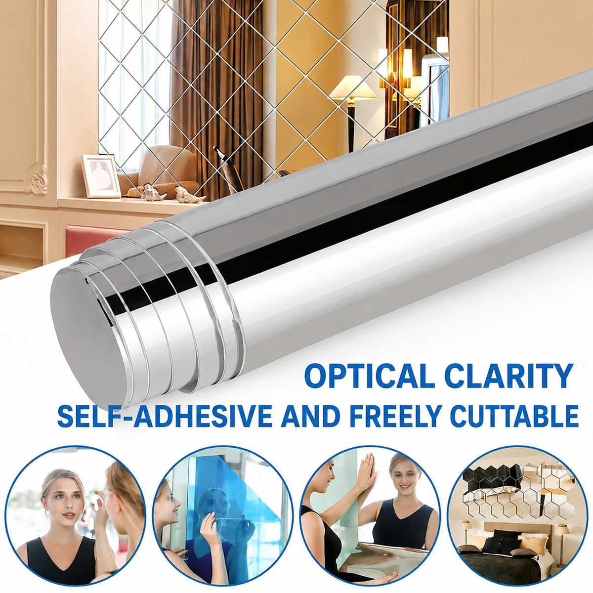 Flexible Unbreakable Mirror Sheet - Safe and Durable