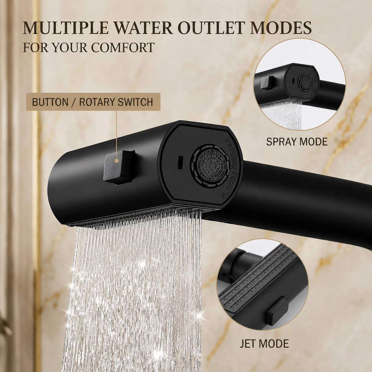 Pull-Out Kitchen Faucet | Pull-Down Kitchen Tap with 5 Spray Modes