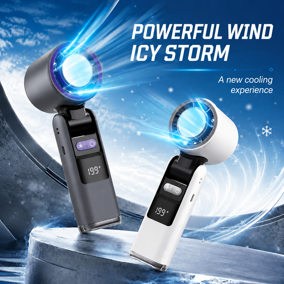 Handheld Fan with Flashlight