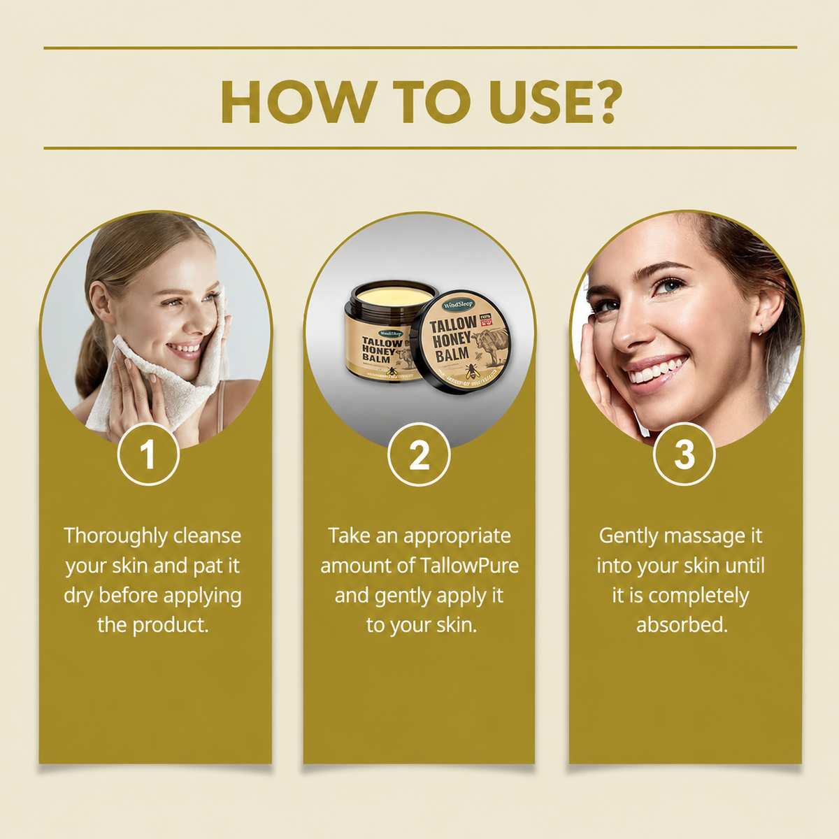 Beef Tallow Cream | Natural Skin Care Moisturizer | Hydrating Cream for Face and Body