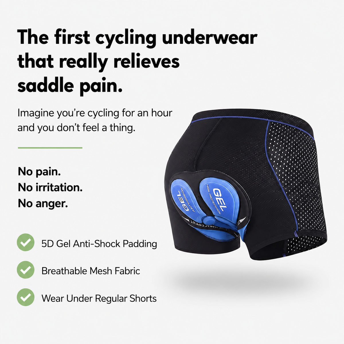 Unisex Cycling Shorts | Gel Padded Bike Shorts | Bicycle Underwear