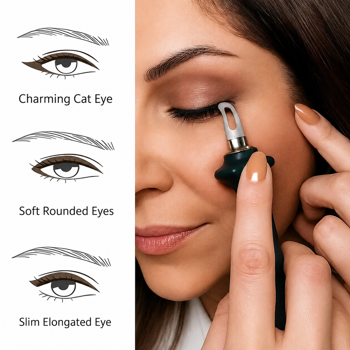 Ergonomic Eyeliner Set with Waterproof Gel