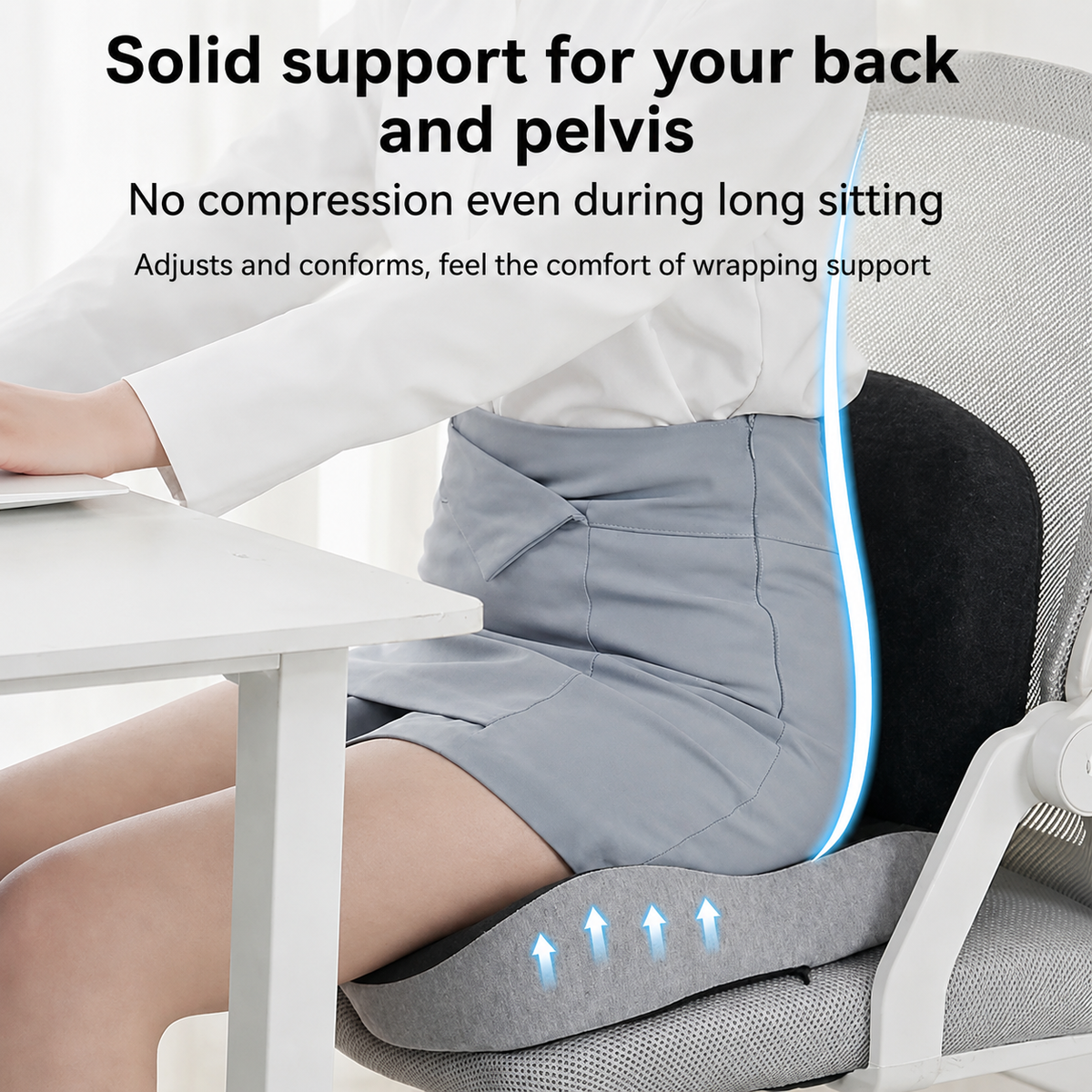 Memory Foam Lumbar Support Seat Cushion