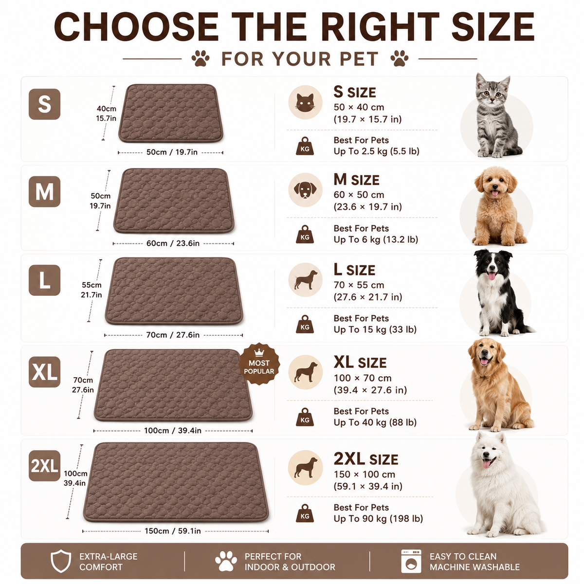 Extra Large Cooling Pet Bed for Dogs and Cats