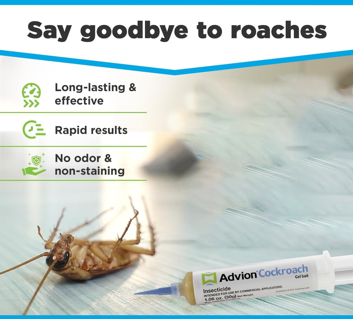Non-Toxic Cockroach Gel Bait, Effective Cockroach Killer and Pest Control Treatment