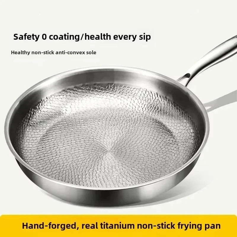 Premium Titanium Hammered Non-Stick Frying Pan for Durable, Chemical-Free Cooking and Superior Heat Performance