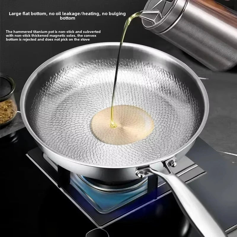 Premium Titanium Hammered Non-Stick Frying Pan for Durable, Chemical-Free Cooking and Superior Heat Performance