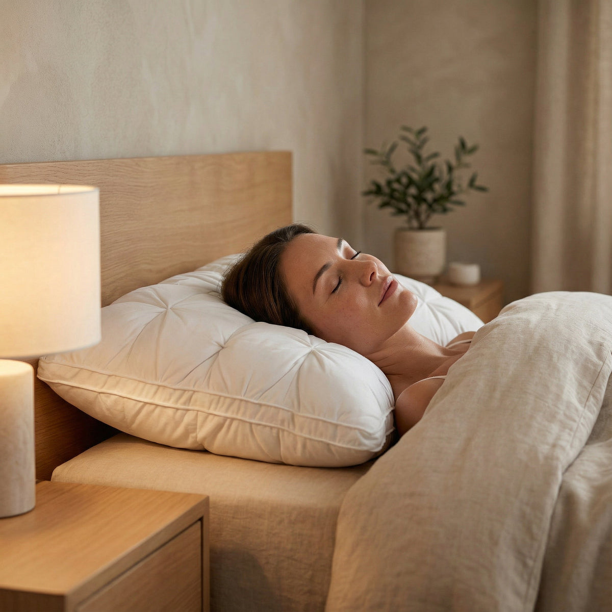 Down Pillow | Luxurious Soft Support | Breathable Cotton Cover