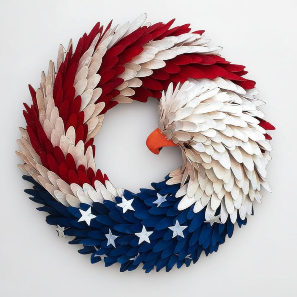 Rustic Eagle Wreath for Patriotic Home Decor