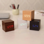 Modern Minimalist Wooden Digital Clock