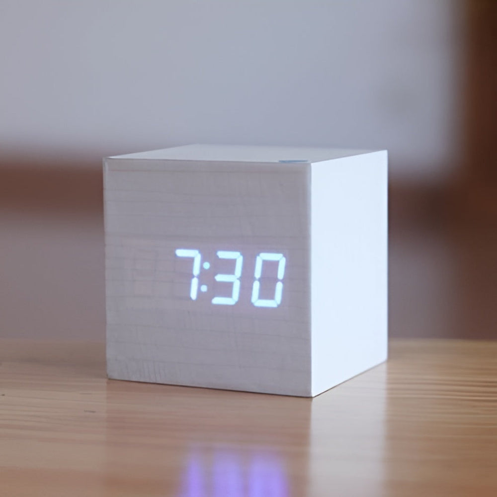 Modern Minimalist Wooden Digital Clock
