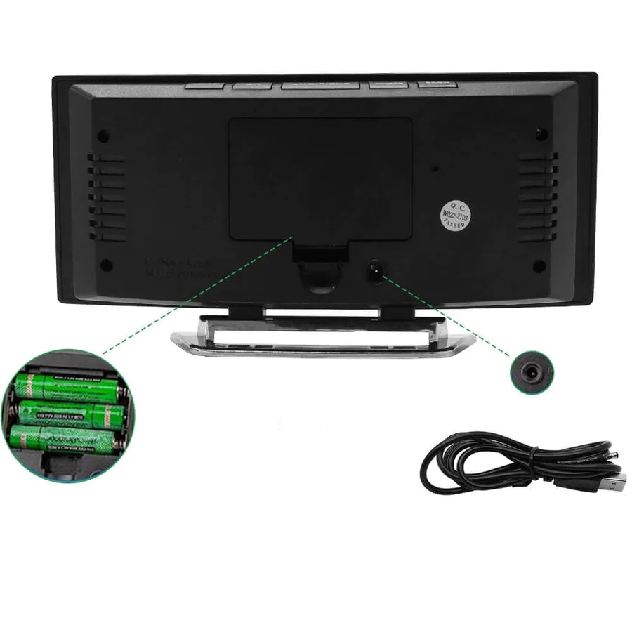 Digital LED Mirror Alarm Clock | Auto Dimming Glare-Free Design