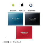 512GB Portable External SSD with Fast USB-C Data Storage