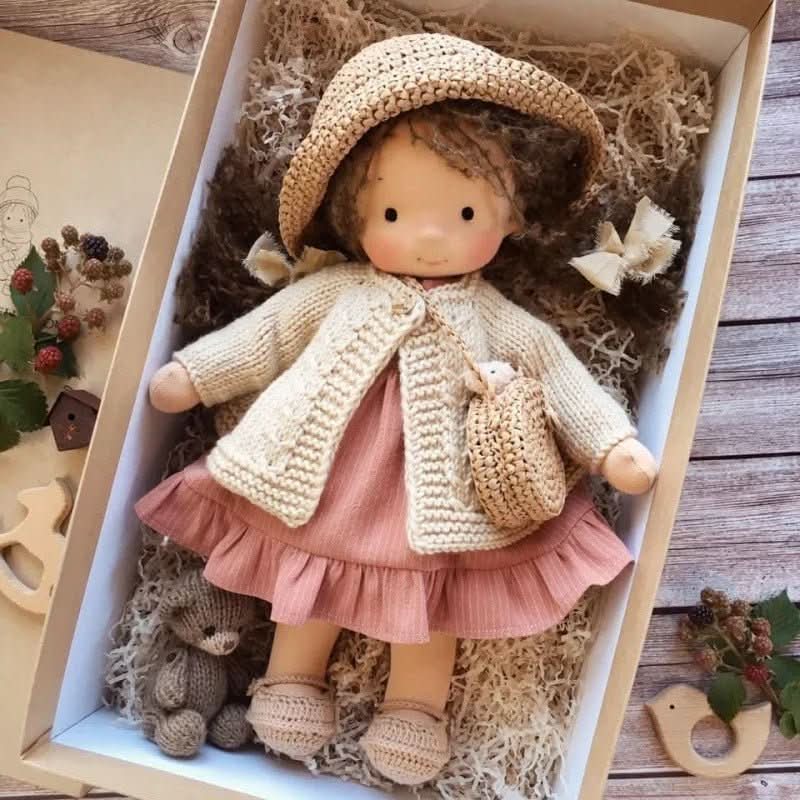 Handmade Cotton Waldorf Doll for Creative Play
