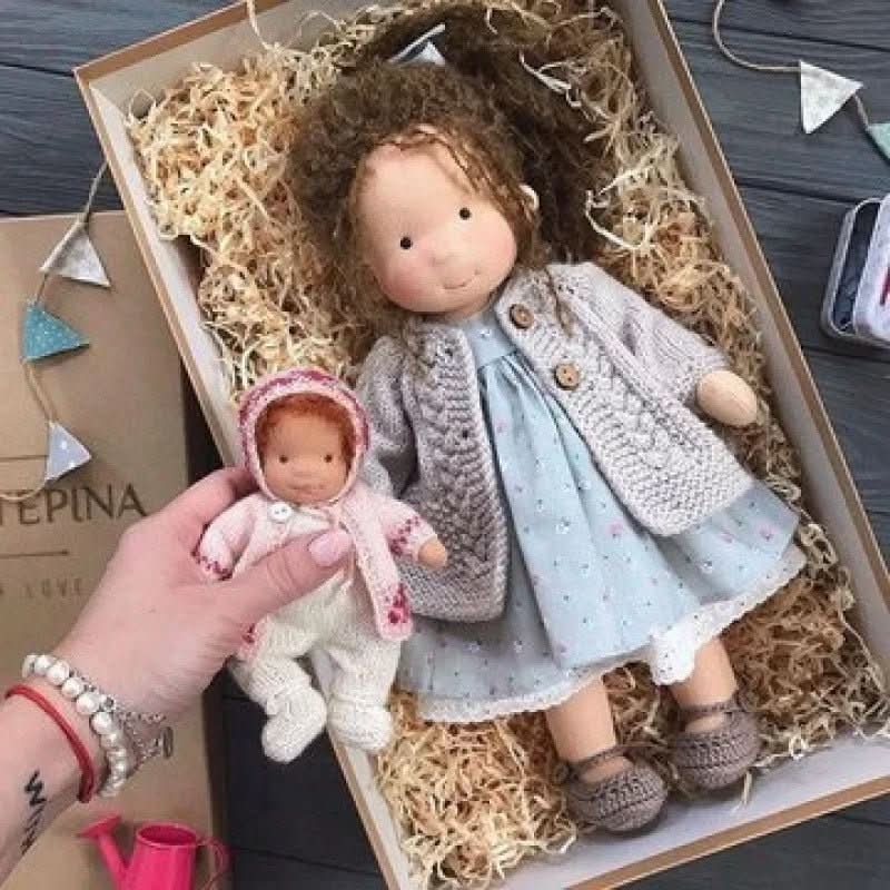 Handmade Cotton Waldorf Doll for Creative Play