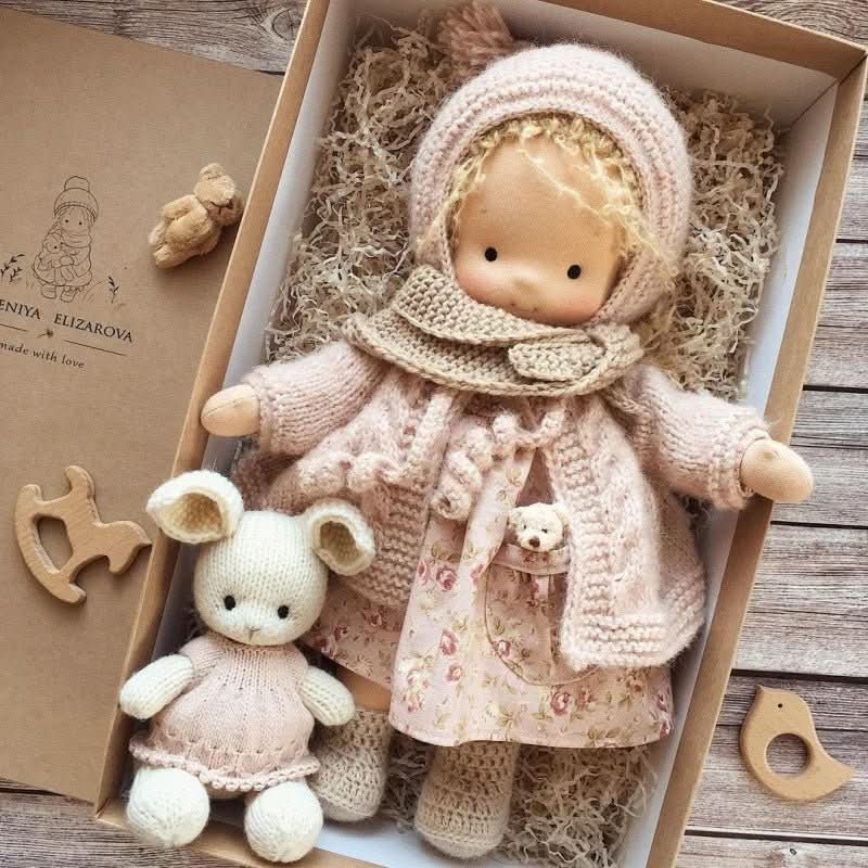 Handmade Cotton Waldorf Doll for Creative Play