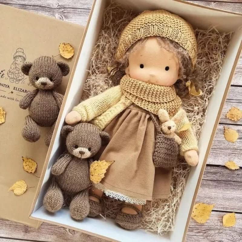 Handmade Cotton Waldorf Doll for Creative Play